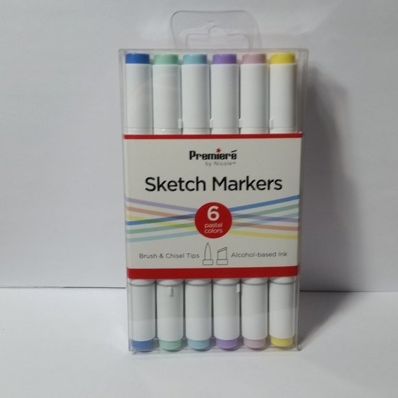 Dual Sided Sketch Markers Pastel Colors - Picture 1 of 7